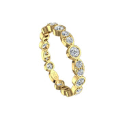 Alliance diamants naturels ronds 1.00 carat or jaune Claudia